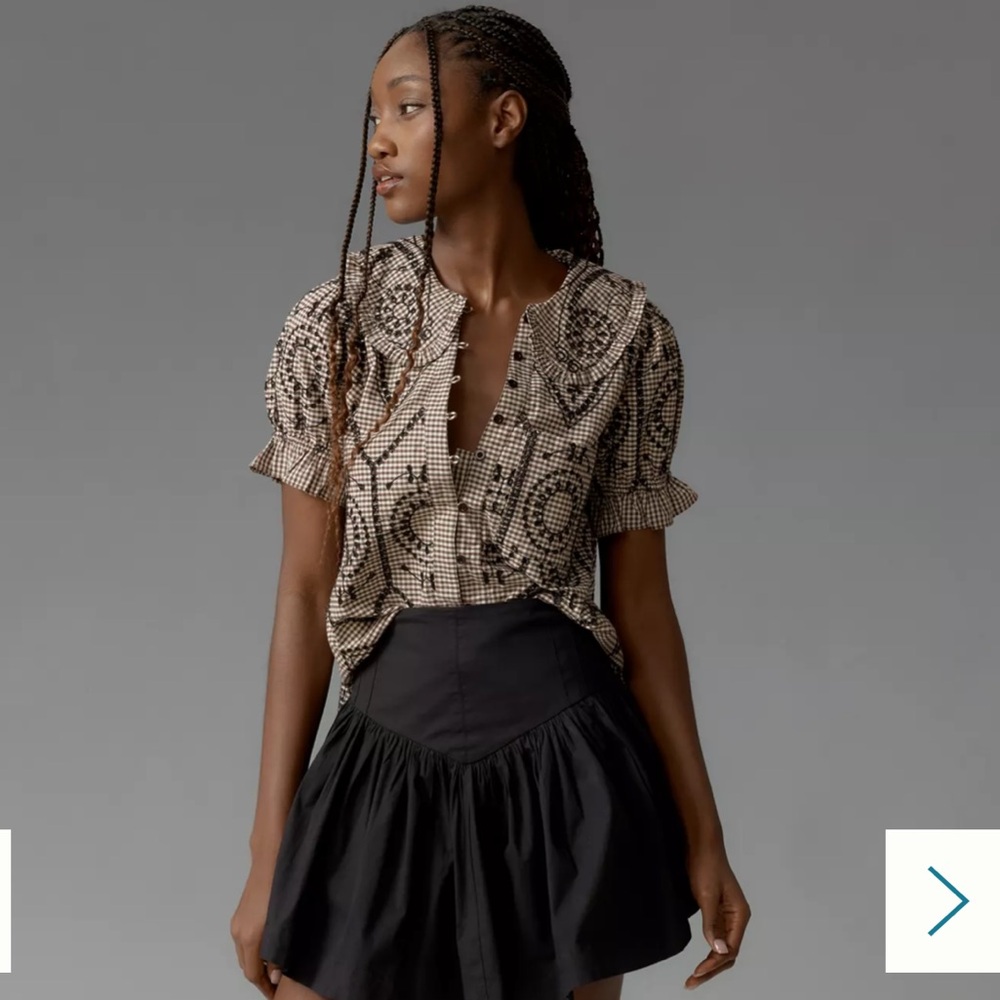 The Keira Gingham Blouse by Pilcro
